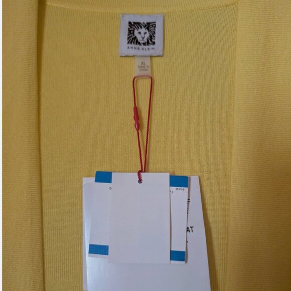 Anne Klein Malibu Sweater NWT Yellow XL - Picture 2 of 8